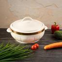 Royalford 2500 Ml Litre Classic Casserole - Thermal Casserole Dish - Double Wall Insulated Serving - SW1hZ2U6MzkzMDI0