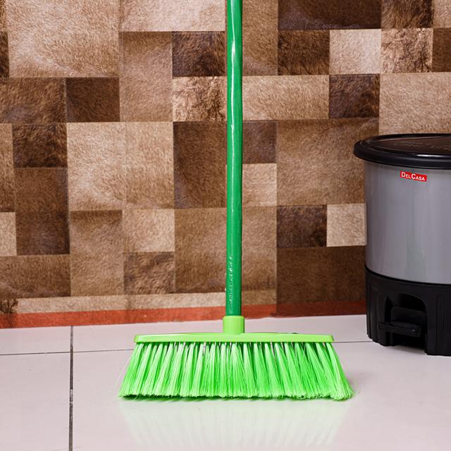 Delcasa Floor Broom With Strong Long Stick - Upright Long Handle Sweeping Broom With Stiff Bristle - SW1hZ2U6Mzk1OTEx