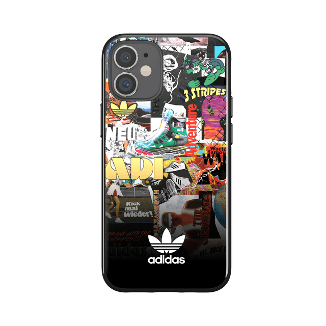 adidas SNAP Apple iPhone 12 Mini Graphic Case - Back cover w/ Trefoil Design, Scratch & Drop Protection w/ TPU Bumper, Wireless Charging Compatible - Colourful - SW1hZ2U6MzU5MDMy