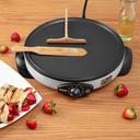 Geepas Crepe Maker, 13" Die-Cast Aluminum Baking Plate, GCM63039 | Non-Stick Coating Plate | Adjustable Double Thermostat | Cord-Wrap Storage | 1 Wooden Spatula, 1 T-Type Spreader | 1000W - SW1hZ2U6NDI2OTY5