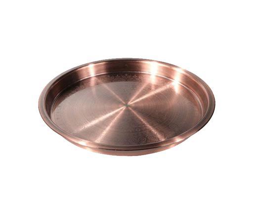 Royalford 40Cm Copper Plated Round Tray - Round Plate - SW1hZ2U6NDAzODIw