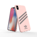 كفر موبايل أصلي بشعار أديداسوثلاث شرائط لون زهري فاتح- 3 Stripes Case for iPhone XS Max - Gazelle Pink - SW1hZ2U6MzU5MzIx