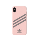 كفر موبايل أصلي بشعار أديداسوثلاث شرائط لون زهري فاتح- 3 Stripes Case for iPhone XS Max - Gazelle Pink - SW1hZ2U6MzU5MzE3