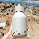 قنينة ماء بوعاء للحيوانات - أبيض - 1 لتر -  Dog Bowl Bottle 1L - Stainless Steel Vacuum Insulated Hydration - Asobu - SW1hZ2U6MzU5NTAx