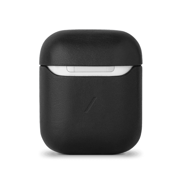 Native Union CLASSIC Apple Airpods Case - Crafted w/ Italian Leather, Drop-Proof Slim Cover, Wireless Charging Compatible (Gen2 case) (Black) - SW1hZ2U6MzU5Mzc4