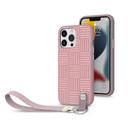 Moshi ALTRA Apple iPhone 13 Pro Case - AntiMicrobial Slim Shell Cover, Drop Protection, Detachable Wrist Strap w/ Snapto System, Wireless Pass-Through Charging Compatible - Pink - SW1hZ2U6MzYxODQx