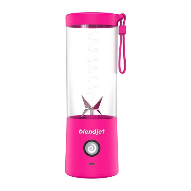 BLENDJET-V2 Portable Blender - World's Most Powerful Compact 16Oz Blender @22,000 RPM, 6 Stainless Steel Blades, Ice Crasher, USB-C Charging, Self Cleaning Built-in Safety Feature BPA Free - Hot Pink - SW1hZ2U6MzU5NTc0