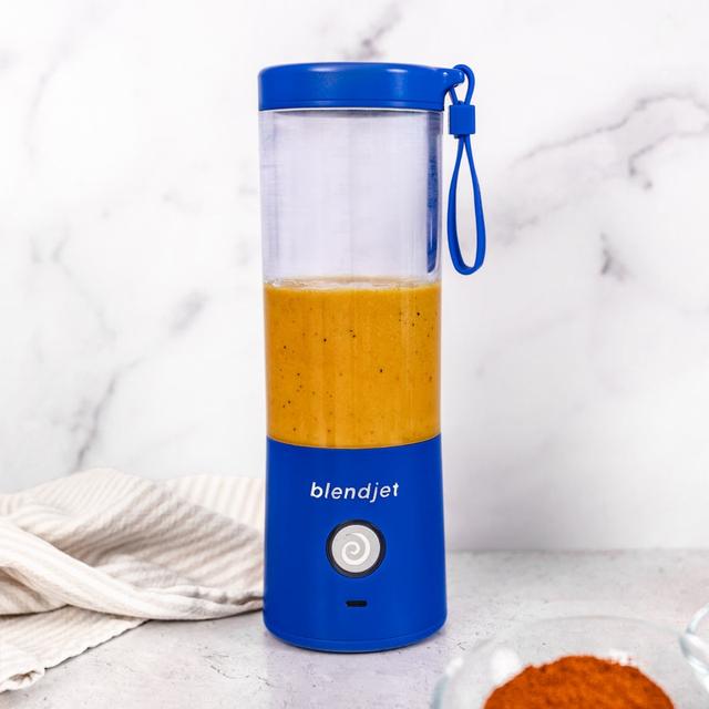 BLENDJET-V2 Portable Blender - World's Most Powerful Compact 16Oz Royal @22,000 RPM, 6 Stainless Steel Blades, Ice Crasher, USB-C Charging, Self Cleaning, Built-in Safety Feature BPA Free - Royal Blue - SW1hZ2U6MzU5NjM5