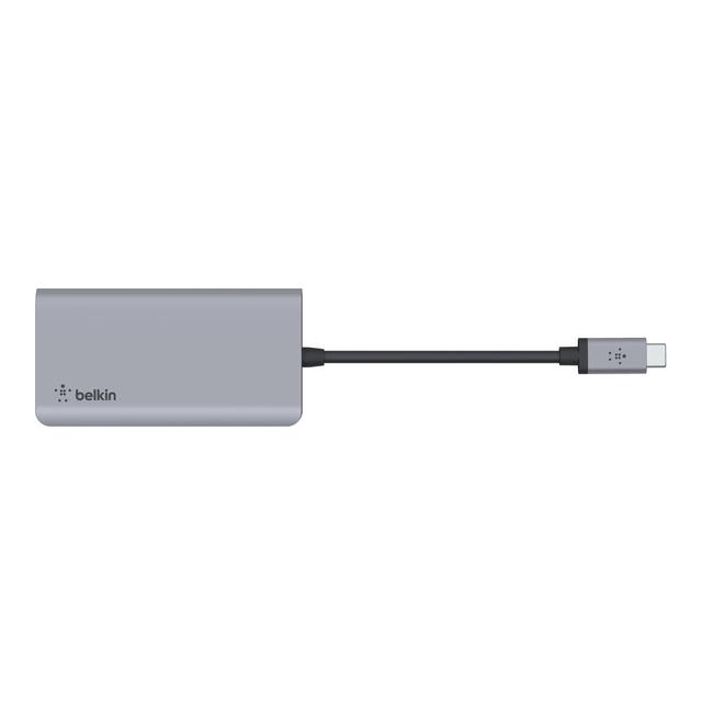 Belkin CONNECT USB-C 4-in-1 Multiport Hub - HDMI 4K video resolution, 100W USB-C PD 3.0, 2x USB-A 3.0, 5 Gbps Bandwidth, for MacBook Pro/Air, iPad Pro and other USB-C Devices - SW1hZ2U6MzU5Njg4