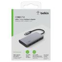 Belkin CONNECT USB-C 4-in-1 Multiport Hub - HDMI 4K video resolution, 100W USB-C PD 3.0, 2x USB-A 3.0, 5 Gbps Bandwidth, for MacBook Pro/Air, iPad Pro and other USB-C Devices - SW1hZ2U6MzU5Njkw