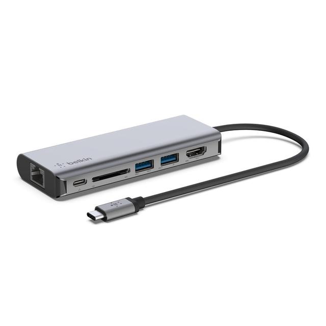 محول من USB إلى Type-C سلكي-Connect USB-C 6-in-1 Multiport Hub Adapter |-  Belkin - SW1hZ2U6MzU5Njk1