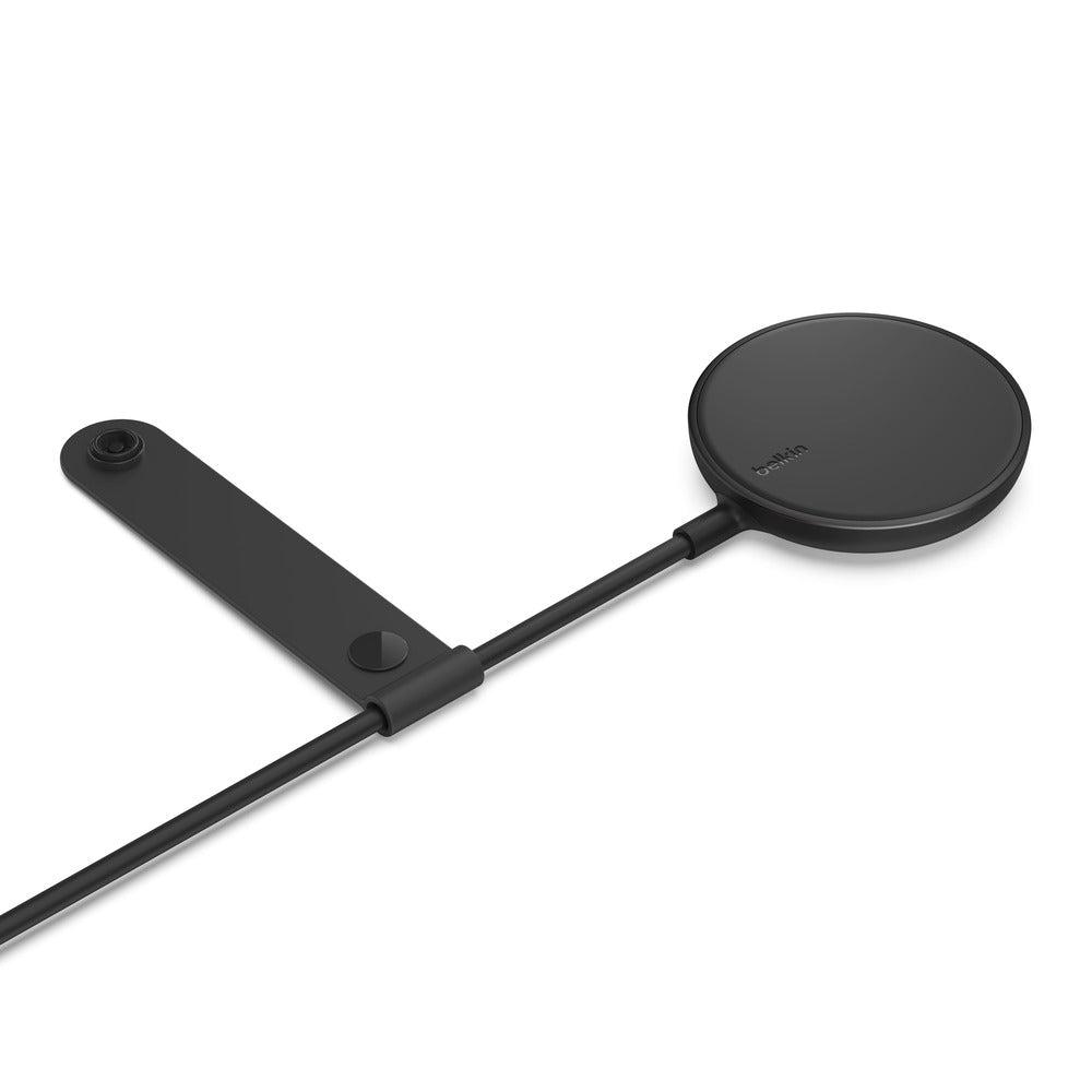 شاحن لاسلكي مغناطيسي - 7.5 واط - أسود - Magnetic Wireless Charger Pad 7.5W - MagSafe Compatible, Safe and Secure - Belkin