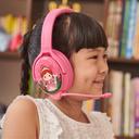 BuddyPhones ONANOFF Cosmos Plus Active Noise Cancellation Wireless Bluetooth headphone for Kids | Safe Volume w/ Study Mode 24 Hrs Battery Built-in Mic | Ajustable Foldable for e-Learning - Rose Pink - SW1hZ2U6MzU5ODc5