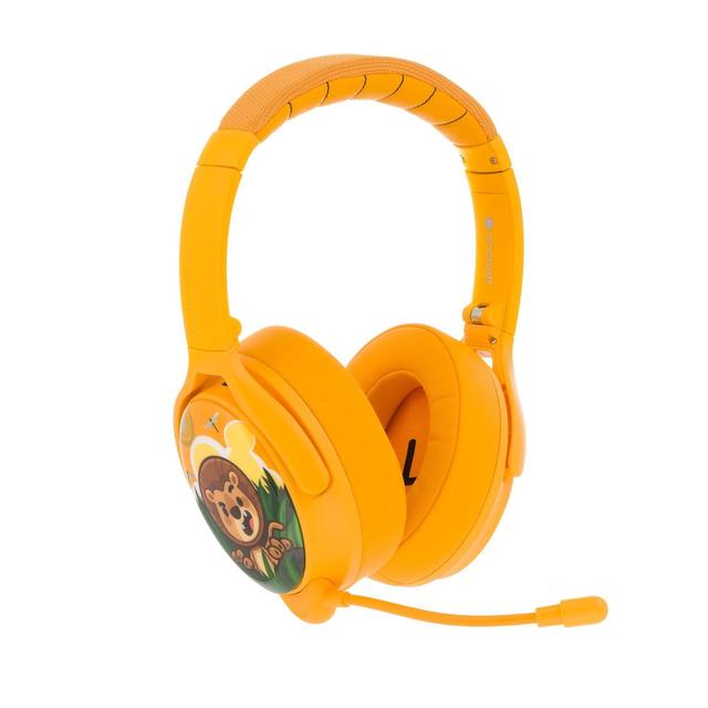 BuddyPhones ONANOFF Cosmos Plus Active Noise Cancellation Wireless Bluetooth headphone for Kids | Safe Volume w/ Study Mode 24 Hrs Battery Built-in Mic | Ajustable Foldable for e-Learning - Sun Yellow - SW1hZ2U6MzU5ODgy