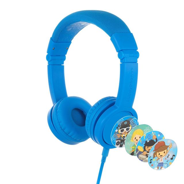 سماعات سلكية للأطفال لون أزرق BuddyPhones Explore Plus Foldable With Mic - ONANOFF - SW1hZ2U6MzU5ODg5