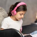 BuddyPhones ONANOFF Explore Plus | Safe Volume Detachable Cable w/ In-line Mic Control Button & Audio Sharing Jack |Adjustable Foldable for Tablet, Nintendo Wii, e-Learning - Rose Pink - SW1hZ2U6MzU5OTA3