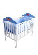 سرير للأطفال أزرق مع ناموسية Wooden Bed With Cradle And Mosquito Net - Baby Plus - SW1hZ2U6NDIyMzIy