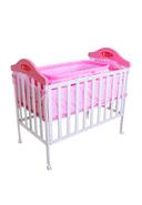 سرير للأطفال زهري مع ناموسية Wooden Bed With Cradle And Mosquito Net - Baby Plus - SW1hZ2U6NDIyMzMz
