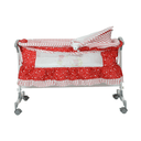سرير أطفال مع ناموسية أحمر Baby Crib With Retractable Hood - Baby Plus - SW1hZ2U6NDIyMjc4