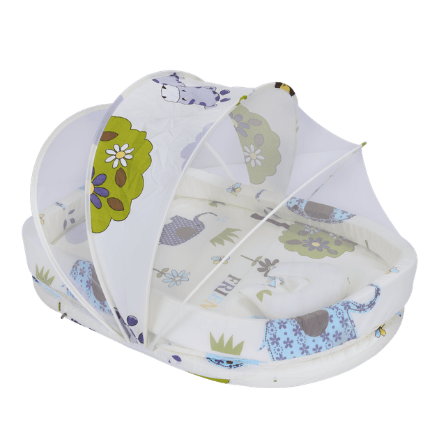 سرير أطفال محمول مع ناموسية  Baby Plus Portable Folding Baby CribBaby Bed Bag - SW1hZ2U6MzkzNTMy
