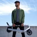 Bird AIR Scooter 8.0" - Folding Electric Scooter, Portable Compact Stylish Trendy, Fast 25kph, Bluetooth, Battery Operated, LED Lights, Splash Resistant, Flat-Free Wheels, Electronic Brake - Silver - SW1hZ2U6MzU5OTg0