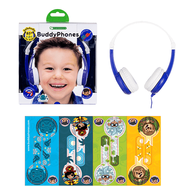 BuddyPhones - Connect On-Ear Wired Headphones Blue - SW1hZ2U6MzU5ODUx