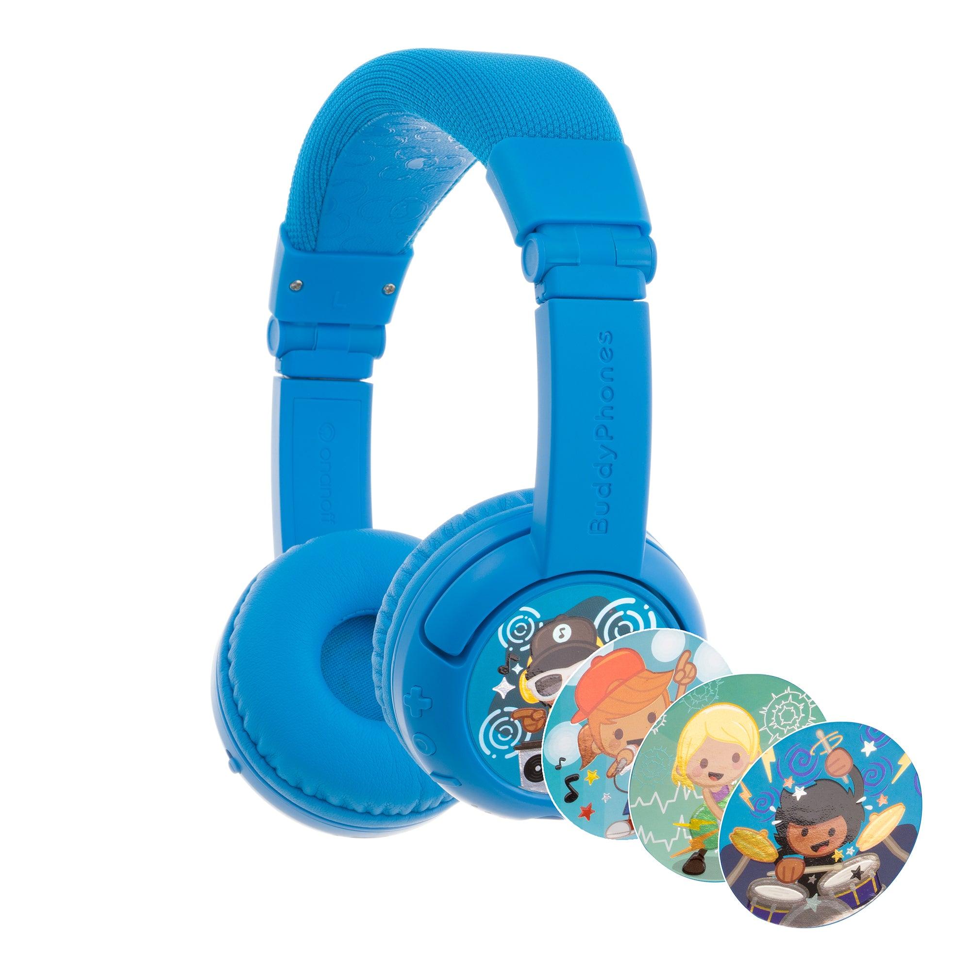 سماعات بلوتوث للأطفال لون أزرقBuddyPhones Play Plus Wireless Bluetooth for Kids - ONANOFF