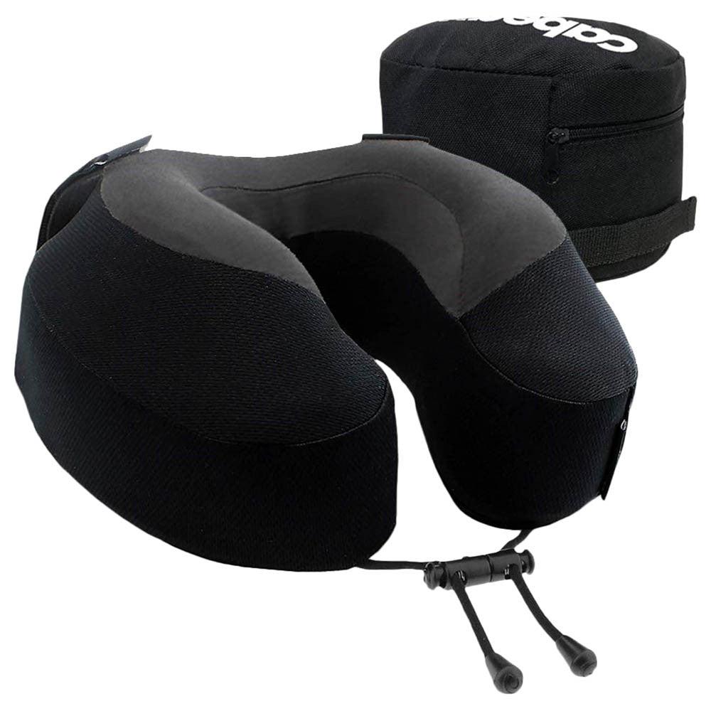 وسادة رقبة قابلة للتعديل مع حقيبة اسفنجية - أسود - Memory Foam Evolution S3 Pillow - Cabeau
