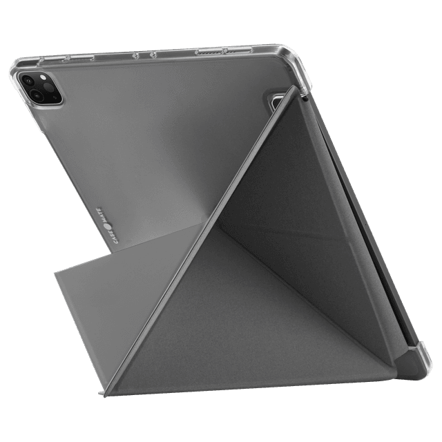 Case-mate Multi-Stand Case for Apple iPad Pro 12.9" 2021 5th Gen|Folding Origami Folio Cover, Impact & Scratch Protection, Slim & Thin, See-Through Apple Logo - Gray - SW1hZ2U6MzYwMjcx
