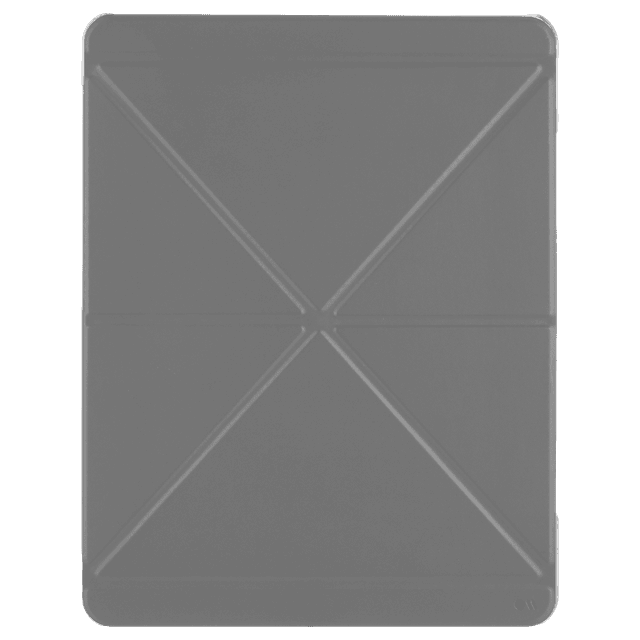 Case-mate Multi-Stand Case for Apple iPad Pro 12.9" 2021 5th Gen|Folding Origami Folio Cover, Impact & Scratch Protection, Slim & Thin, See-Through Apple Logo - Gray - SW1hZ2U6MzYwMjcz