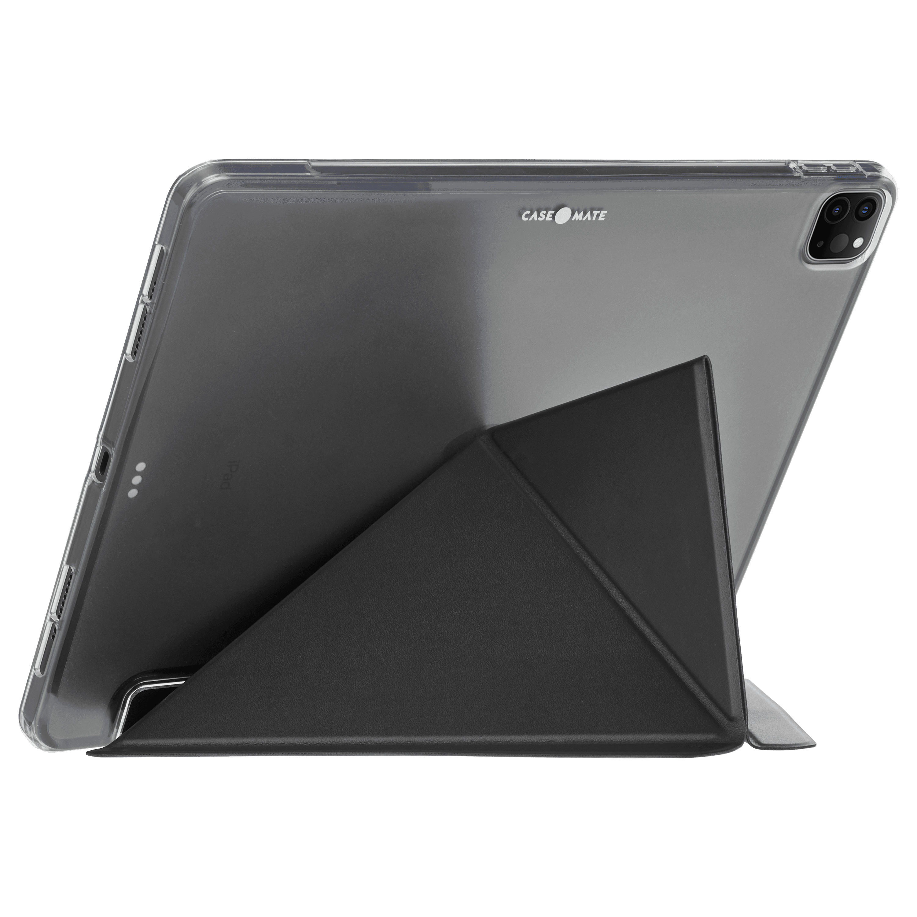 كفر آيباد - أسود -  Multi-Stand Case for Apple iPad Pro 12.9" 2021 5th Gen|Folding Origami Folio Cover,  Slim & Thin, See - Case-mate