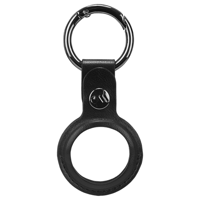 Case-mate Leather Keychain Apple AirTag Case |Innovative Heavy Duty Ring Clip, Easily Insert or Remove AirTag, Scratch Protection for Apple AirTag - Black - SW1hZ2U6MzYwMjkw