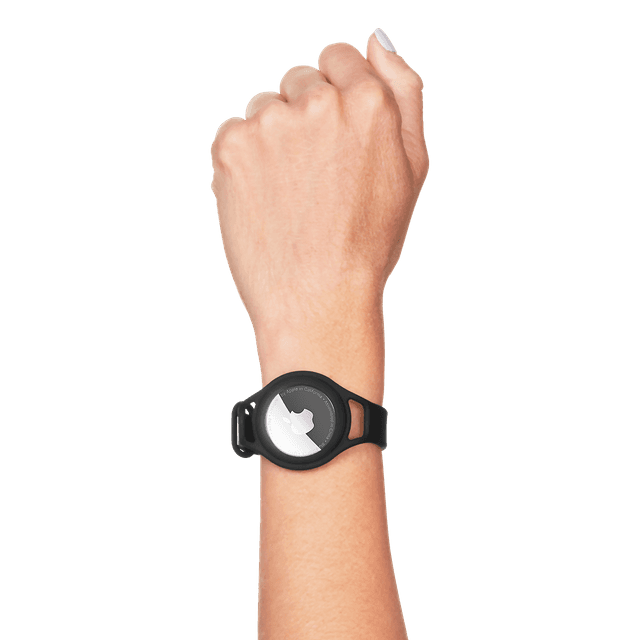 كفر سوار اير تاغ قابل للتعديل - أسود -  Apple AirTag Kids Bracelet | Secures Most Wrist Size, Sweat and Water Resistant| - Case mate - SW1hZ2U6MzYwMzY0