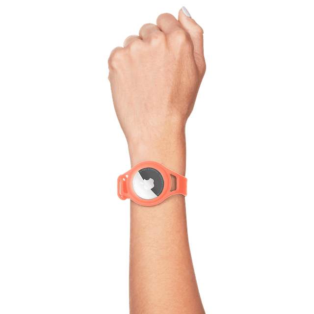 كفر سوار اير تاغ قابل للتعديل - مرجاني -  Apple AirTag Kids Bracelet | Secures Most Wrist Size, Sweat and Water Resistant| - Case mate - SW1hZ2U6MzYwMzcx