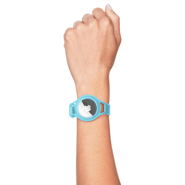 كفر سوار اير تاغ قابل للتعديل - أزرق -  Apple AirTag Kids Bracelet | Secures Most Wrist Size, Sweat and Water Resistant| - Case mate - SW1hZ2U6MzYwMzc4