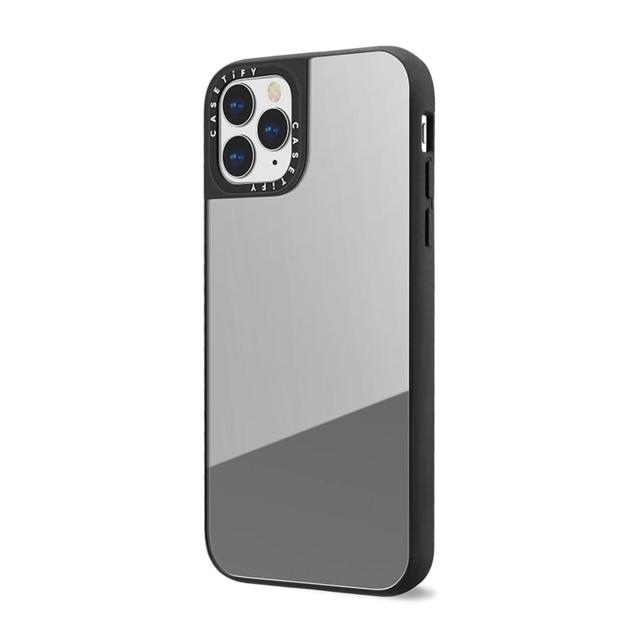 Casetify MIRROR Apple iPhone 12 / 12 Pro Case - Reflective Mirror Case, Shockproof TPU Bumper, Slim & LightWeight, Wireless & MagSafe Charging Compatible - Silver - SW1hZ2U6MzYwNjA3