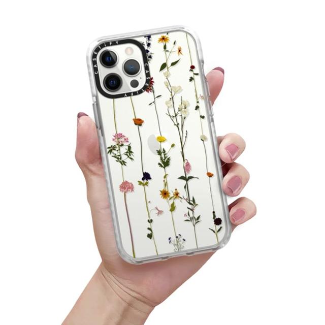 Casetify FLORAL PRINT Apple iPhone 12 Pro Max Case - 10 Ft. Ultra Impact Protection Shock Absorbing Cover, Anti-Microbial, Slim & LightWeight, Wireless & MagSafe Charging Compatible - Clear - SW1hZ2U6MzYwNjIz