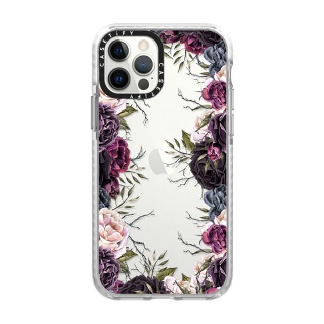 Casetify SECRET GARDEN Apple iPhone 12 / 12 Pro - 10 Ft. Ultra Impact Protection Shock Absorbing Cover, Anti-Microbial, Slim & LightWeight, Wireless & MagSafe Charging Compatible - Clear - SW1hZ2U6MzYwNjYx