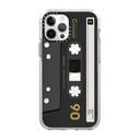 Casetify Cassette Collection Apple iPhone 12 / 12 Pro Case - 10 Ft. Impact Protection Shock Absorbing Cover, Anti-Microbial, Slim & LightWeight, Wireless & MagSafe Charging Compatible - Mixtape Black - SW1hZ2U6MzYwNzEy