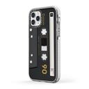 Casetify Cassette Collection Apple iPhone 12 / 12 Pro Case - 10 Ft. Impact Protection Shock Absorbing Cover, Anti-Microbial, Slim & LightWeight, Wireless & MagSafe Charging Compatible - Mixtape Black - SW1hZ2U6MzYwNzE0