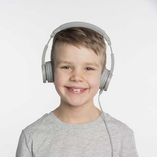 سماعات سلكية للأطفال لون رمادي BuddyPhones Explore Plus Foldable With Mic - ONANOFF - SW1hZ2U6MzYwMDI3
