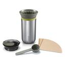 Wacaco CUPPAMOKA - Portable Pour Over Coffe Maker, Portable Drip Coffee Maker, Filter American Coffee Machine w/ 10 Cone Paper Filters, Manually Operated, Stainless Steel Coffee Brewer, 10 fl oz - SW1hZ2U6MzYwODQw