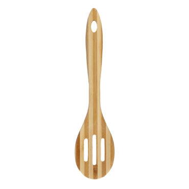 ملعقة مصفاة خشبية من الخيزران Delcasa Bamboo Serving Spoon - 5}