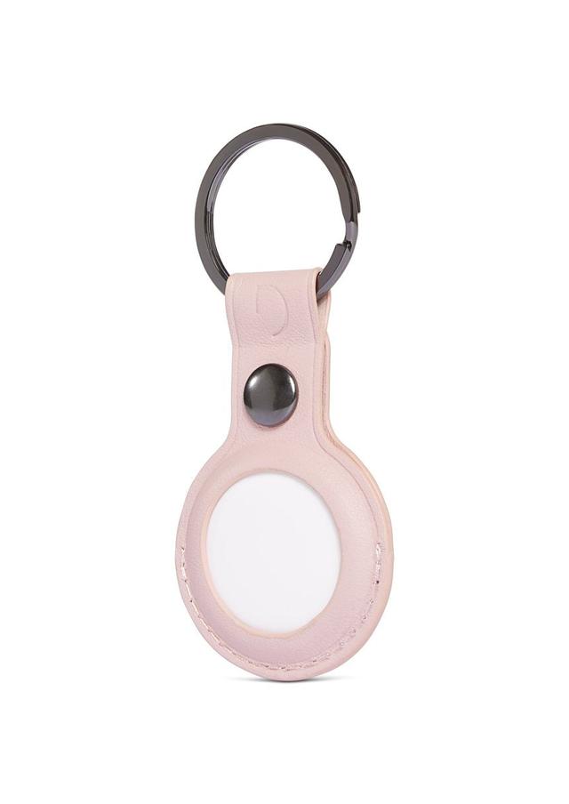 Decoded Leather Keychain for AirTag - Made for Apple AirTag, Full Grain Leather, Solid Fit, Secure, Stylish, Easy Install - Pink - SW1hZ2U6MzYwNzcw