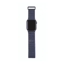 Decoded - 42-44mm Leather Magnetic Traction Strap for Apple Watch Series 5, 4, 3, 2, and 1 - Blue - SW1hZ2U6MzYwNzk2