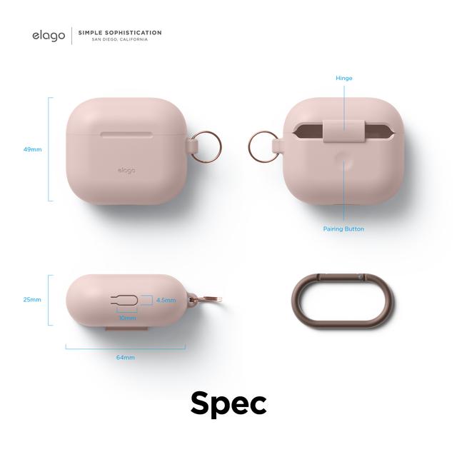 Elago Airpods 3 Hang Case - Sand Pink - SW1hZ2U6MzU1NzIy