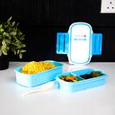 حافظة طعام طبقتين مع غطاء و قفل أزرق Royalford - AirTight Lunch Box With 2Layer/Blue 1X12 - SW1hZ2U6MzkzNTQ1