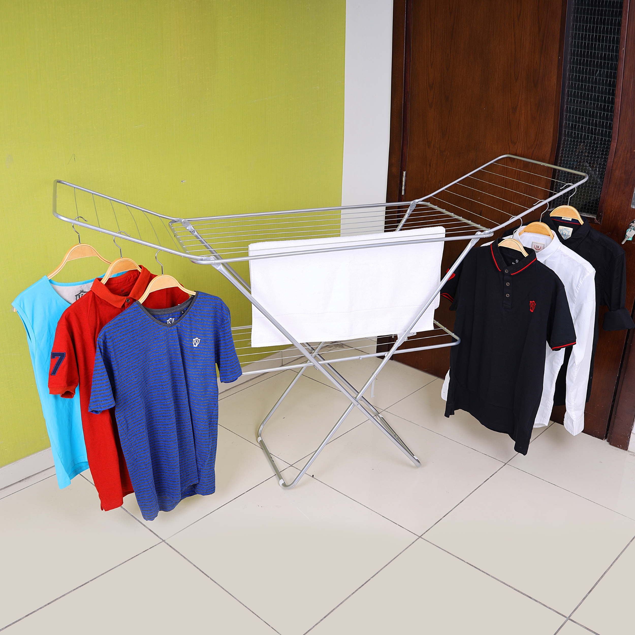 نشارة ملابس ( منشر غسيل ) قابل للطي - أبيض Royalford - Adjustable Metal Cloth Dryer