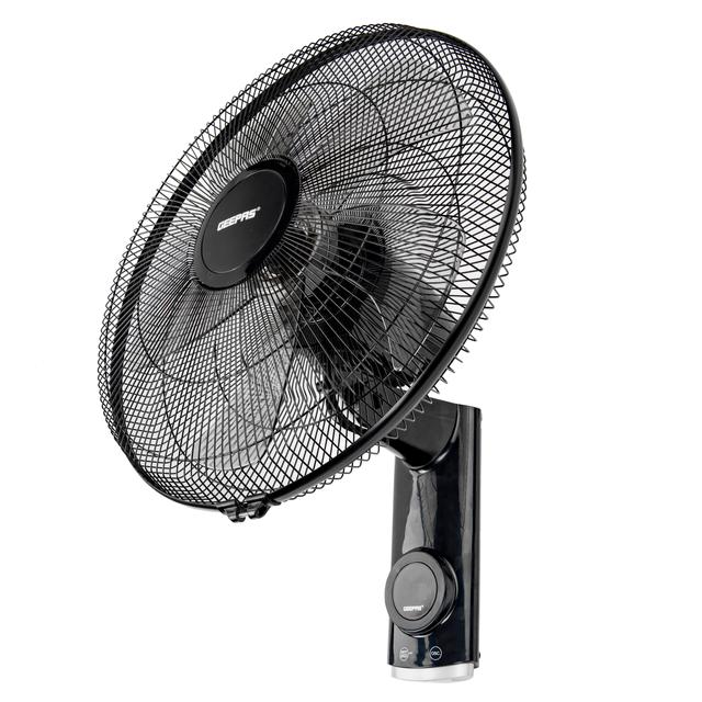 Geepas 18 Inch Wall Fan With Remote Control, GF21125 - 60W Copper Motor | 5 Leaf AS Blade | 3 Speed Option | Overheat Protection | Horizontal Oscillation | Home & Office Use - SW1hZ2U6NDI5MjYy