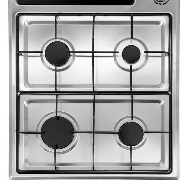 Geepas Stainless Steel Built-In Gas Electric Hot Plate Hob, GGC31036 | 4 Burners & 1 Hot Plate | LPG Gas Type & Auto Ignition System | Metal Knob | Cast Iron Pan Support - SW1hZ2U6NDI5MTM4